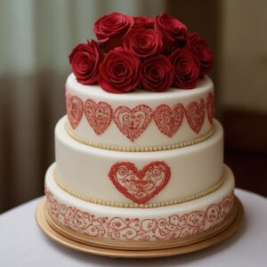 red rose color cack