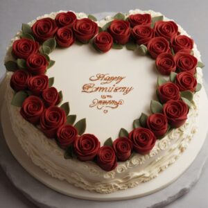 red rose color cack